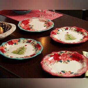 Pioneer woman holiday medley 11” dinner plate set new